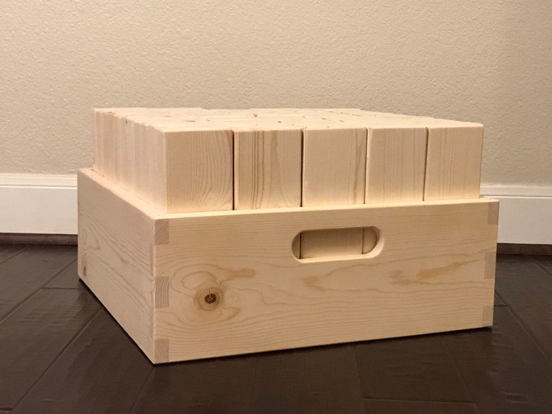 Deluxe Giant Block Tower Game with Carry Case Custom Engraved Stained Giant Jenga