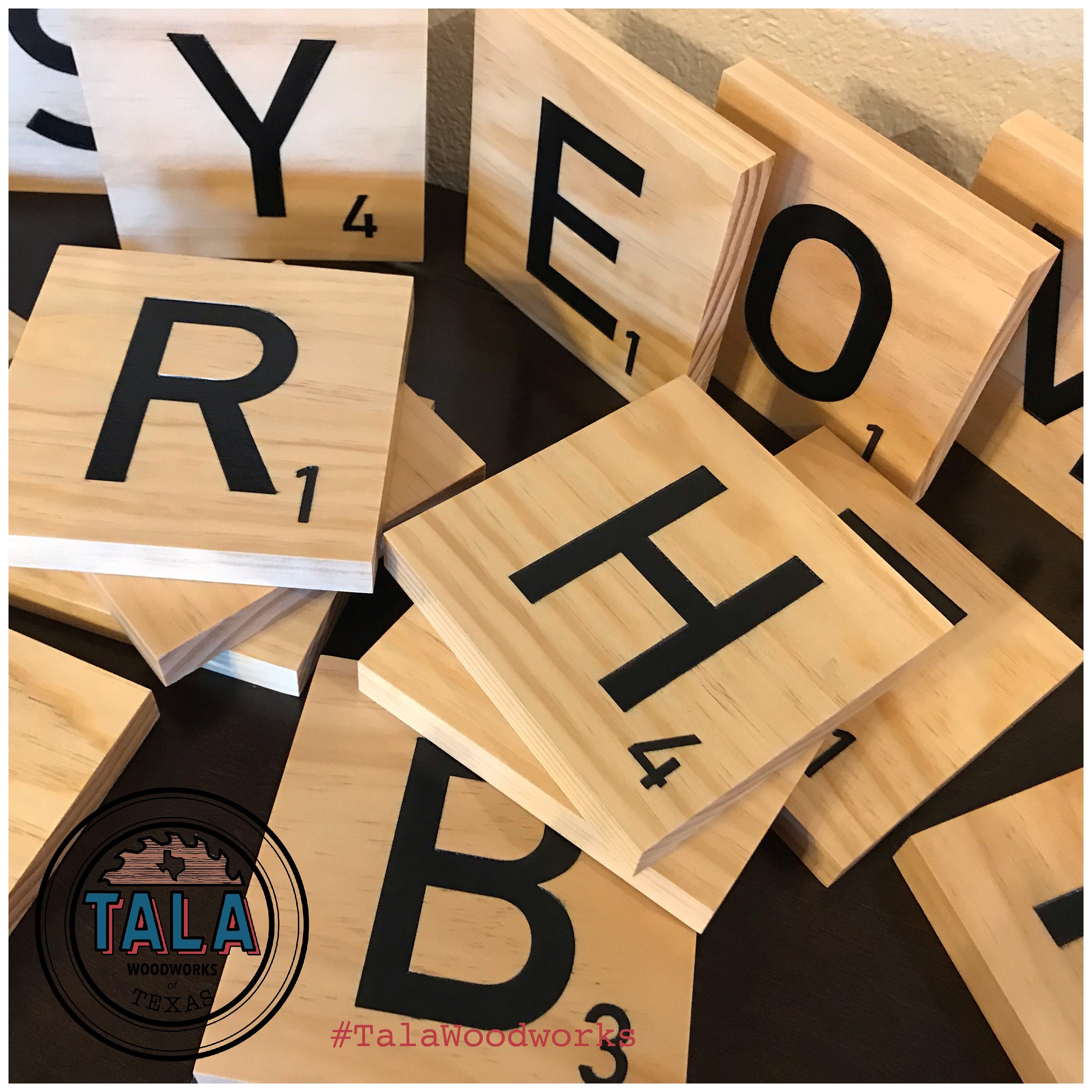 Large Crossword Tiles Giant Scrabble Tile Wood Letters 50