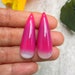 37x13x8mm Pink Chalcedony Pear Shape Pair Cabochon New Arrival image 0