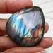 Pear Multi Fire Cabochon  Natural Labradorite Cabochon image 0