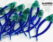 Fishes 10 pcs. Glass decoration, window decorations, hanging, art glass, room decoration, hanging window decoration, house decoration