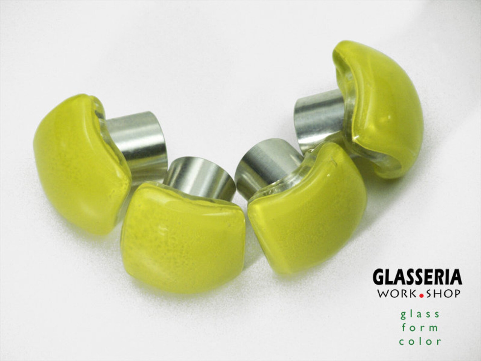 Yellow Glass Door Handle Kitchen Cabinet Handles Cupboard | Etsy