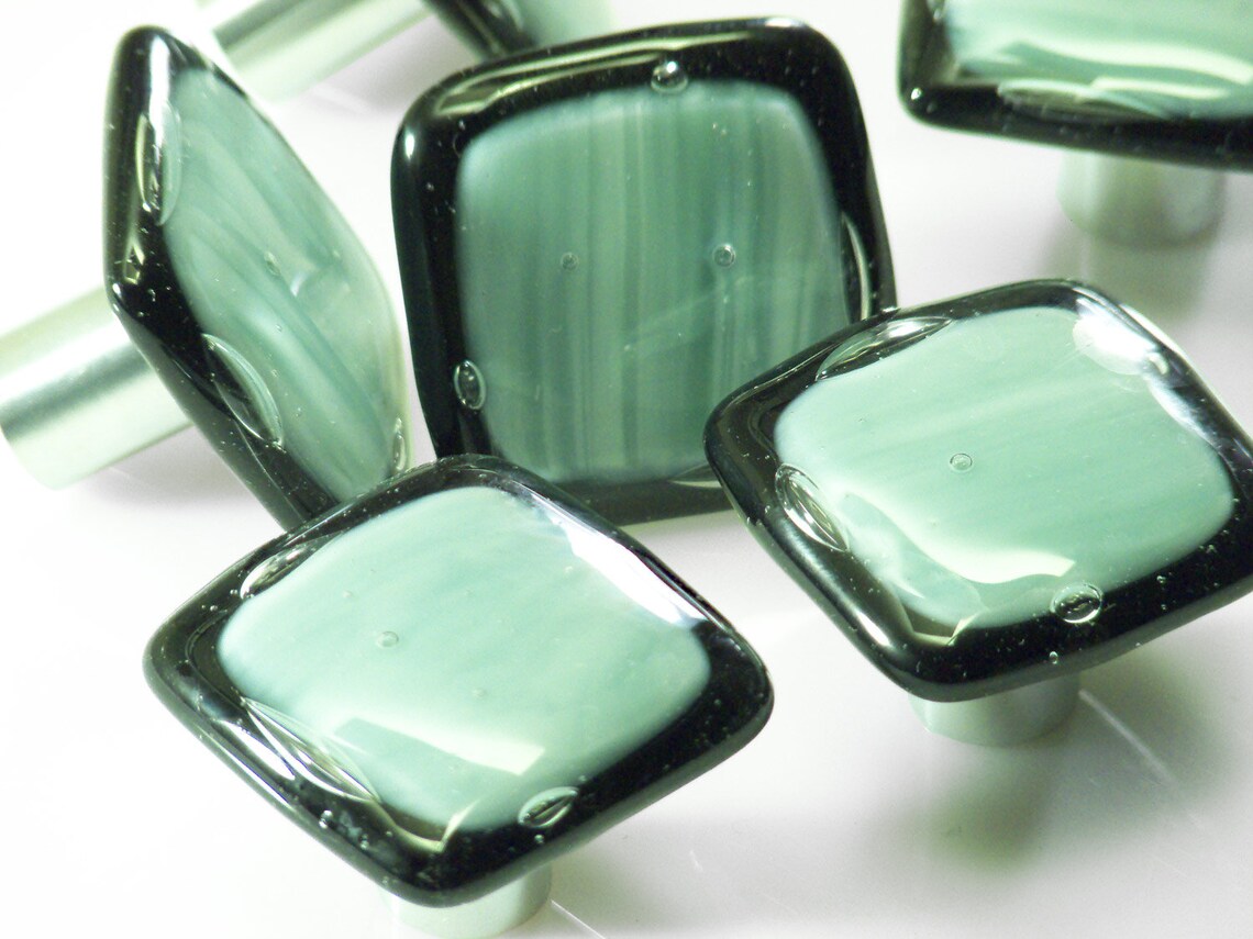 Sage Green Glass Door Handle Kitchen Handles Etsy UK
