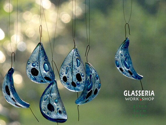 Glass Drops Window Decorations Hanging In Window Garden Etsy