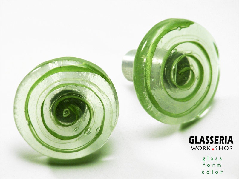 Green Glass Door Handle Kitchen Handles Cupboard Etsy