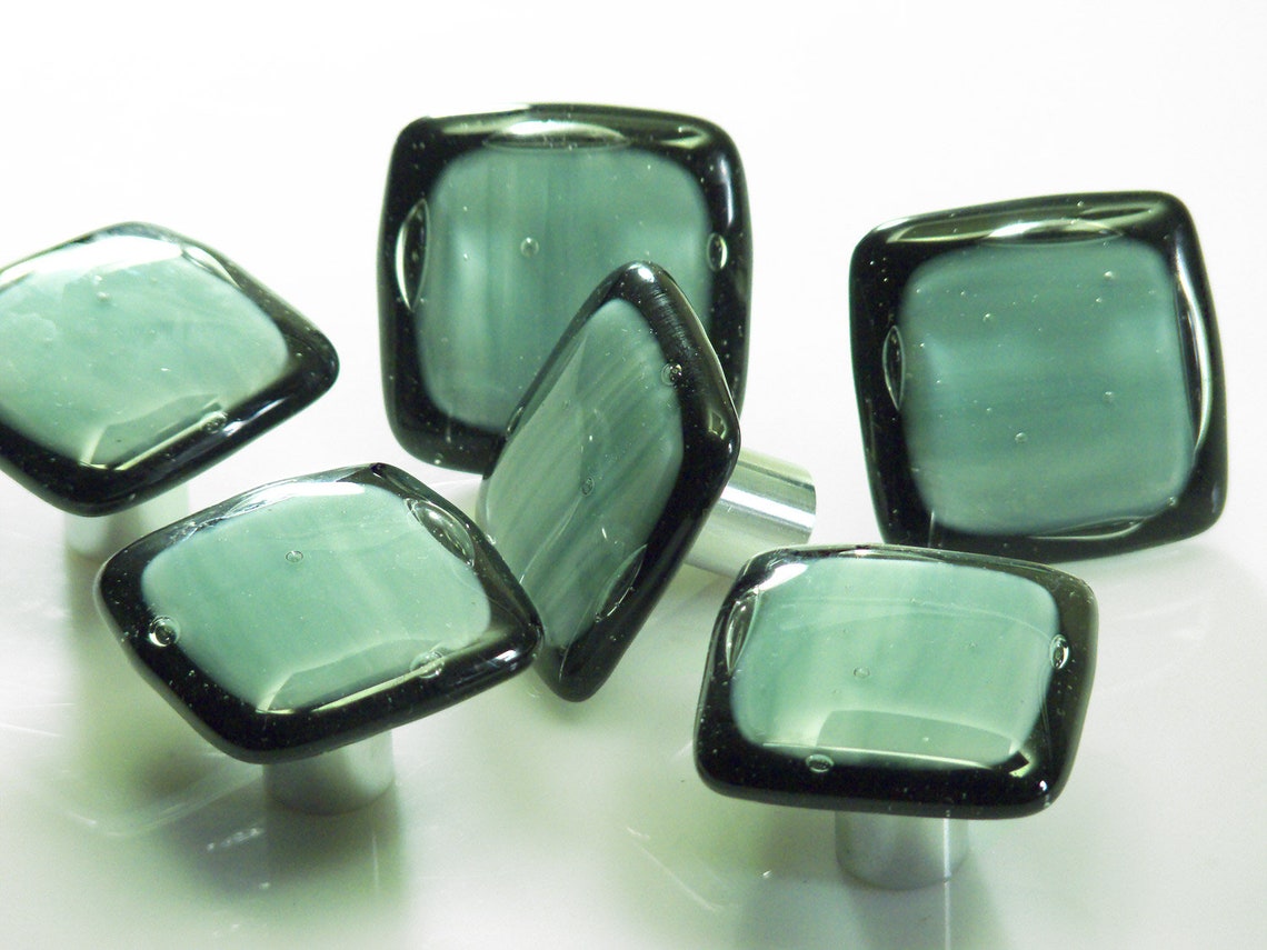 Sage Green Glass Door Handle Kitchen Handles Etsy UK