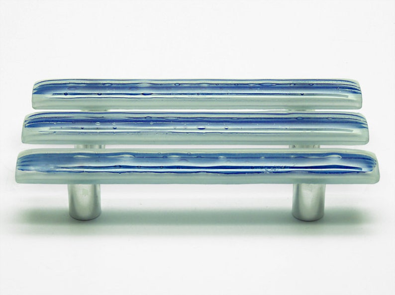 Blue Glass Door Handle Kitchen Handles Cupboard Etsy