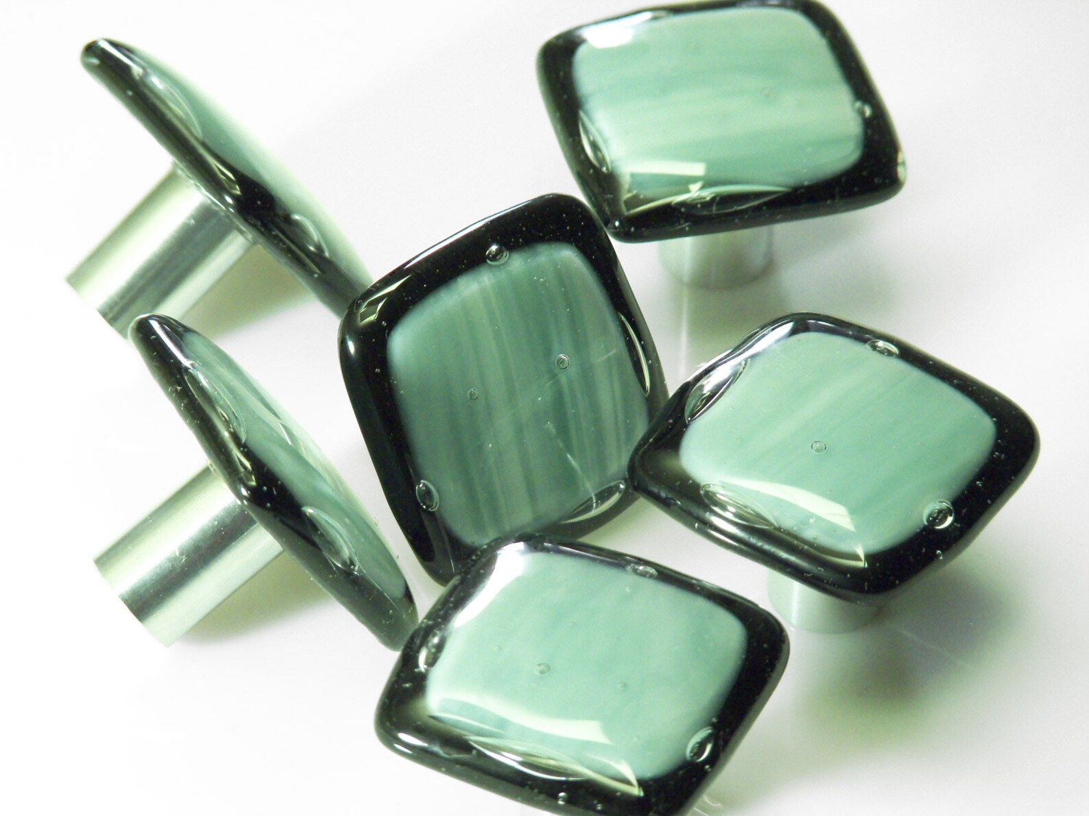 Sage Green Glass Door Handle Kitchen Handles Etsy UK