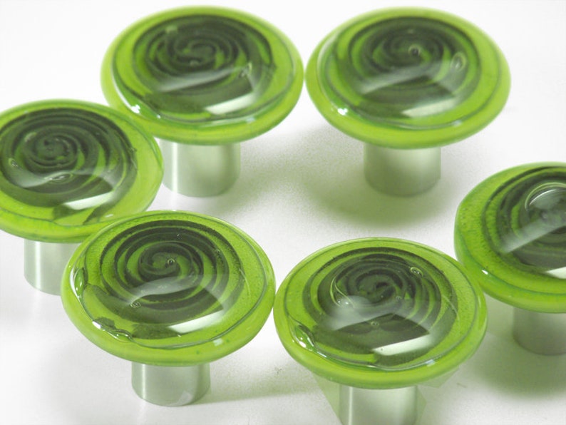 Green Glass Door Handle Kitchen Handles Cupboard Etsy