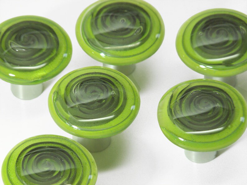 Green Glass Door Handle Kitchen Handles Cupboard Etsy