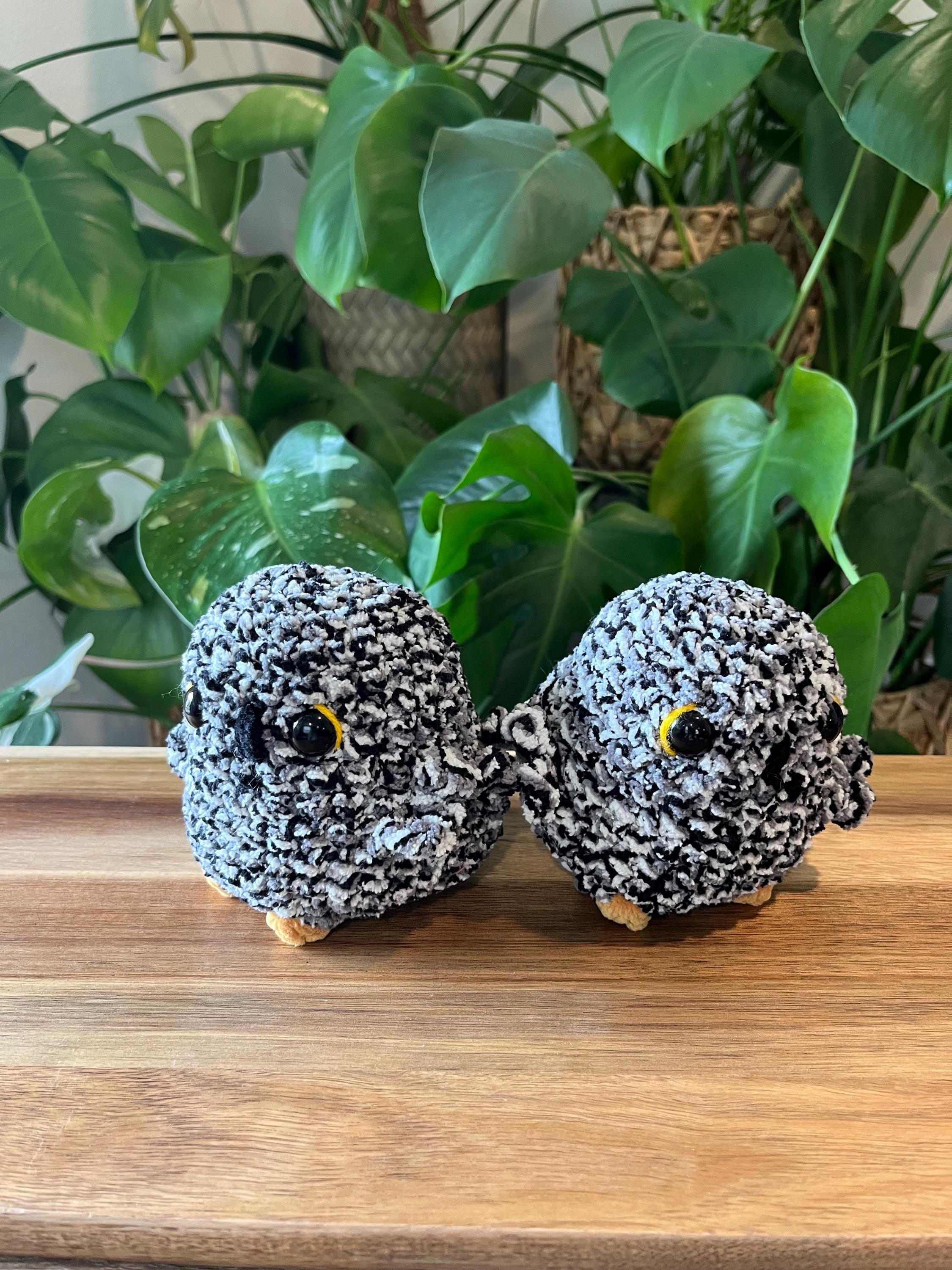 Baby Snow Owl Plushie- Crochet Bird Stuffed Animal