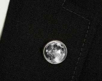 Full moon lapel pin, 0108LP