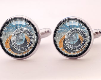 Prague clock Cuff links, 0190CS