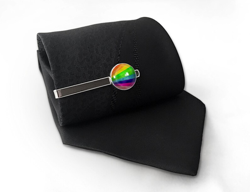 Rainbow tie clip, 0814TC image 2