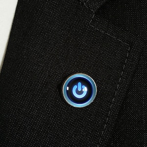 Power button lapel pin, 0319LP image 1