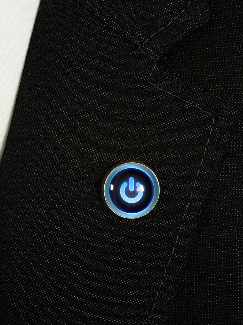 Power button lapel pin, 0319LP image 1