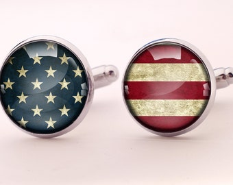 USA flag Cuff links, 0138CS