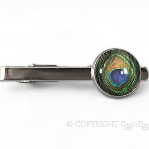 Peacock eye tie clip, 0111TC