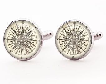 Compass Cuff links, 0145CS