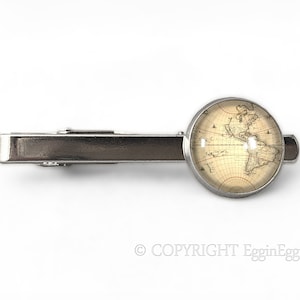 Pince à cravate carte du monde, 0196bTC