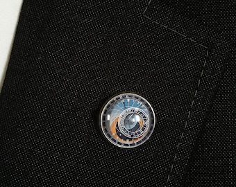 Prague clock lapel pin, 0190LP