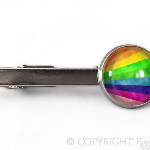 Rainbow tie clip, 0814TC image 1