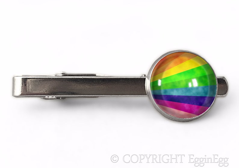 Rainbow tie clip, 0814TC image 1