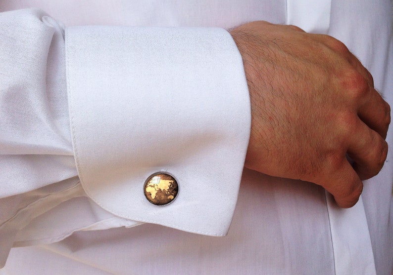 World map Cuff links 0534CS