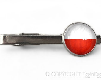 Polish flag tie clip, 0945TC