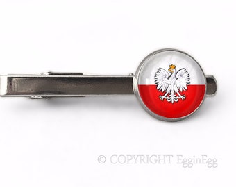 Polish flag tie clip, 0946TC