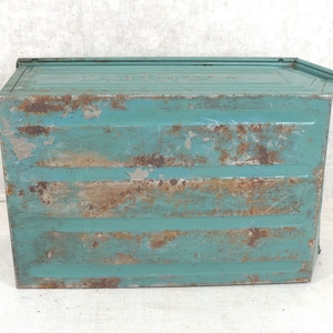 LAGER-FIX, Lagerfix, metal box, box, tool box, stacking box, green industrial, loft Schäfer box shabby chic image 6