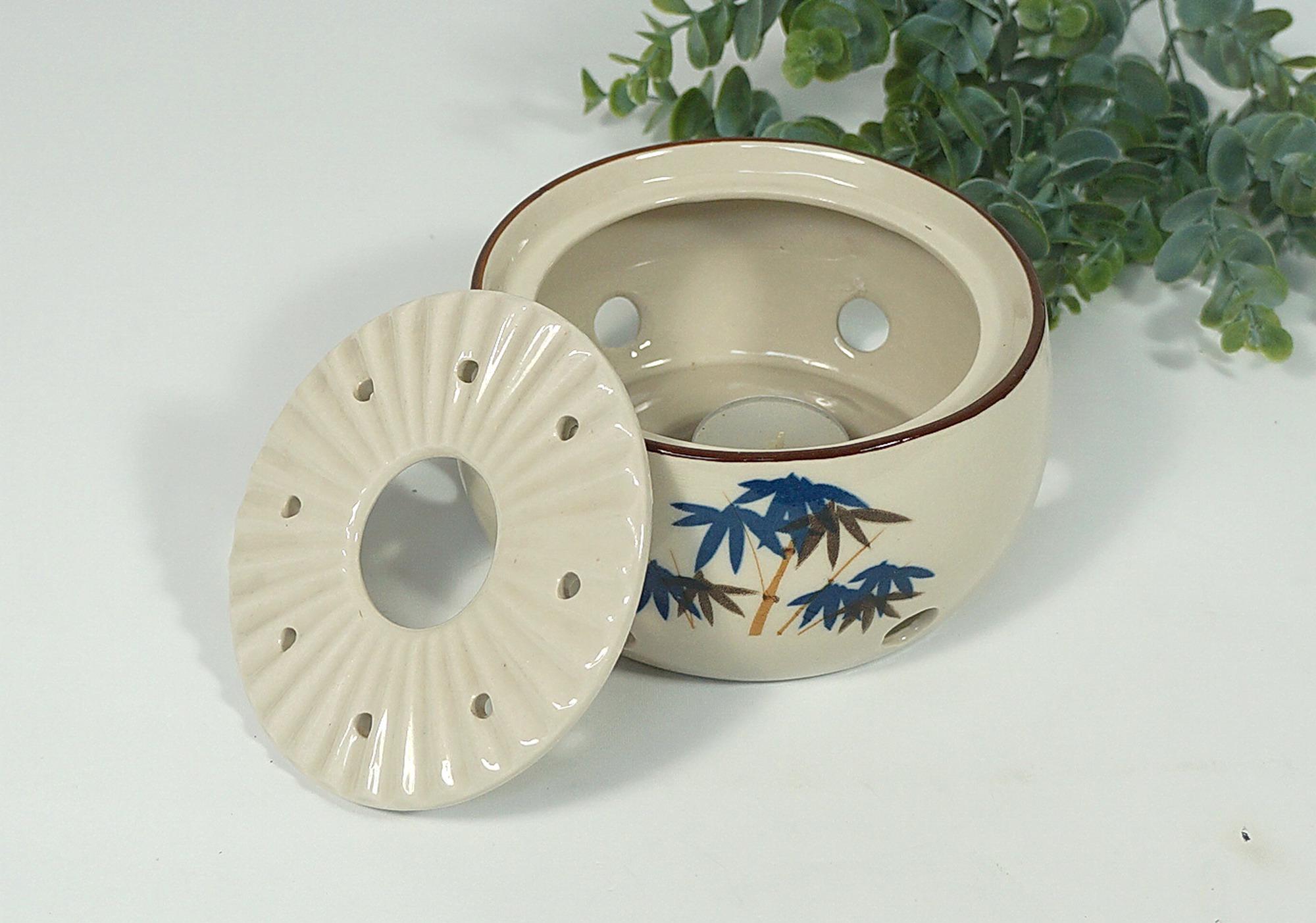 80er Jahre Keramik Stvchen, Teewrmer, Speisewrmer, Tischofen - Bambus-Motiv  - Etsy.de