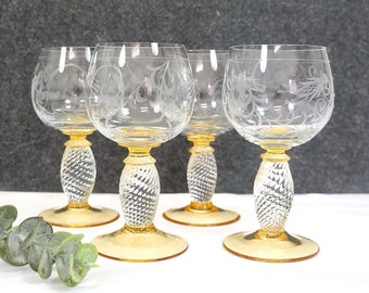 4 small wine glasses - 50s