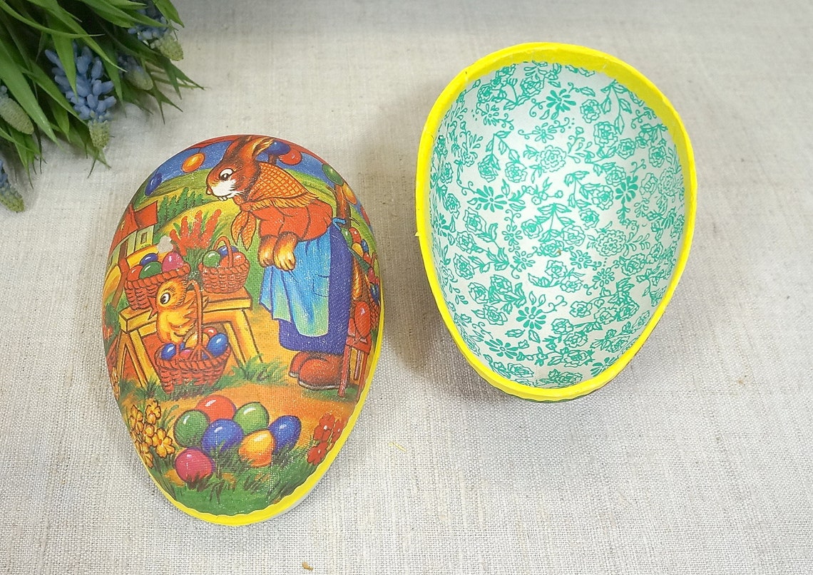 Small cardboard egg Easter egg egg for filling Candy Etsy