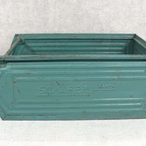 LAGER-FIX, Lagerfix, metal box, box, tool box, stacking box, green industrial, loft Schäfer box shabby chic image 3
