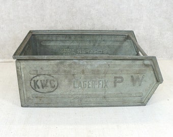 LAGER-FIX, Lagerfix, metal box, box, tool box, stacking box - industry, loft - Schäfer box with perforated sheet