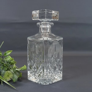 jarra encantadora, jarra de vidro, jarra de uísque, jarra de licor em cristal - anos 60