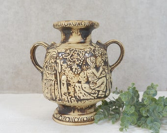 Vintage ceramic vase, flower vase, handle vase - Jasba N 800 11 - 60s