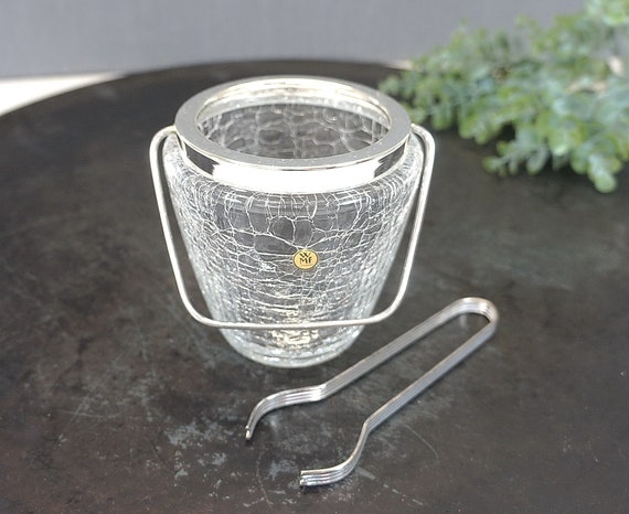 WMF Eiswürfelbehälter - Craquele-Glas - mit Zange