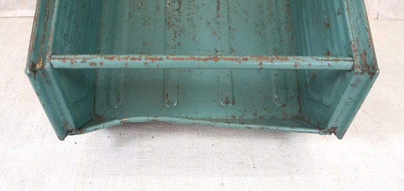 LAGER-FIX, Lagerfix, metal box, box, tool box, stacking box, green industrial, loft Schäfer box shabby chic image 8