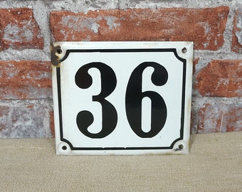 old house number 36 - enamel