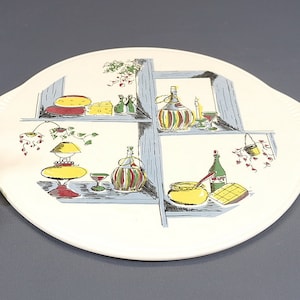 Genuine cathedral ceramic cake plate, cake plate, serving plate, cake plate - 1960s