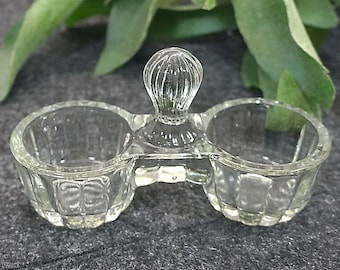 Vintage Menage - Glass, Pressed Glass - 40s