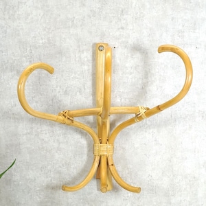 Bambus, Rattan Garderobe, Garderobenhaken, Kleiderhaken - Boho Style - 80er  Jahre - Etsy.de