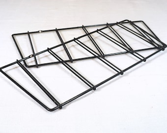 2 STRING shelf ladders, side panels - black - 1960s