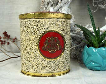old tin can, tin can, coffee can - vintage from the 60s