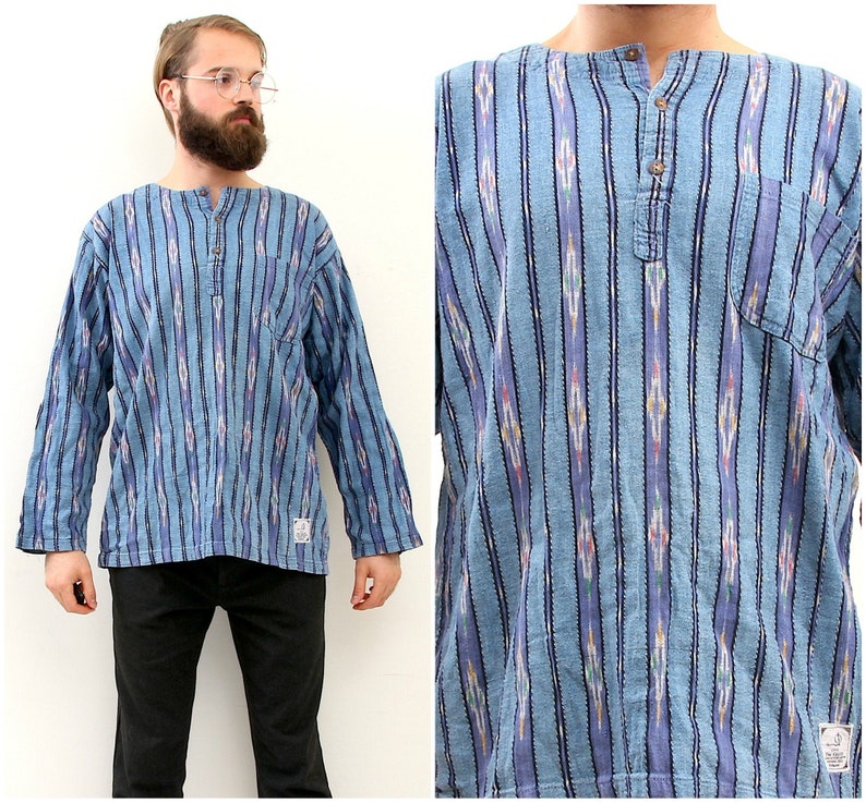Thai Asian Handmade Psychedelic Sweatshirt Boho Hippy Festival Shirt M L