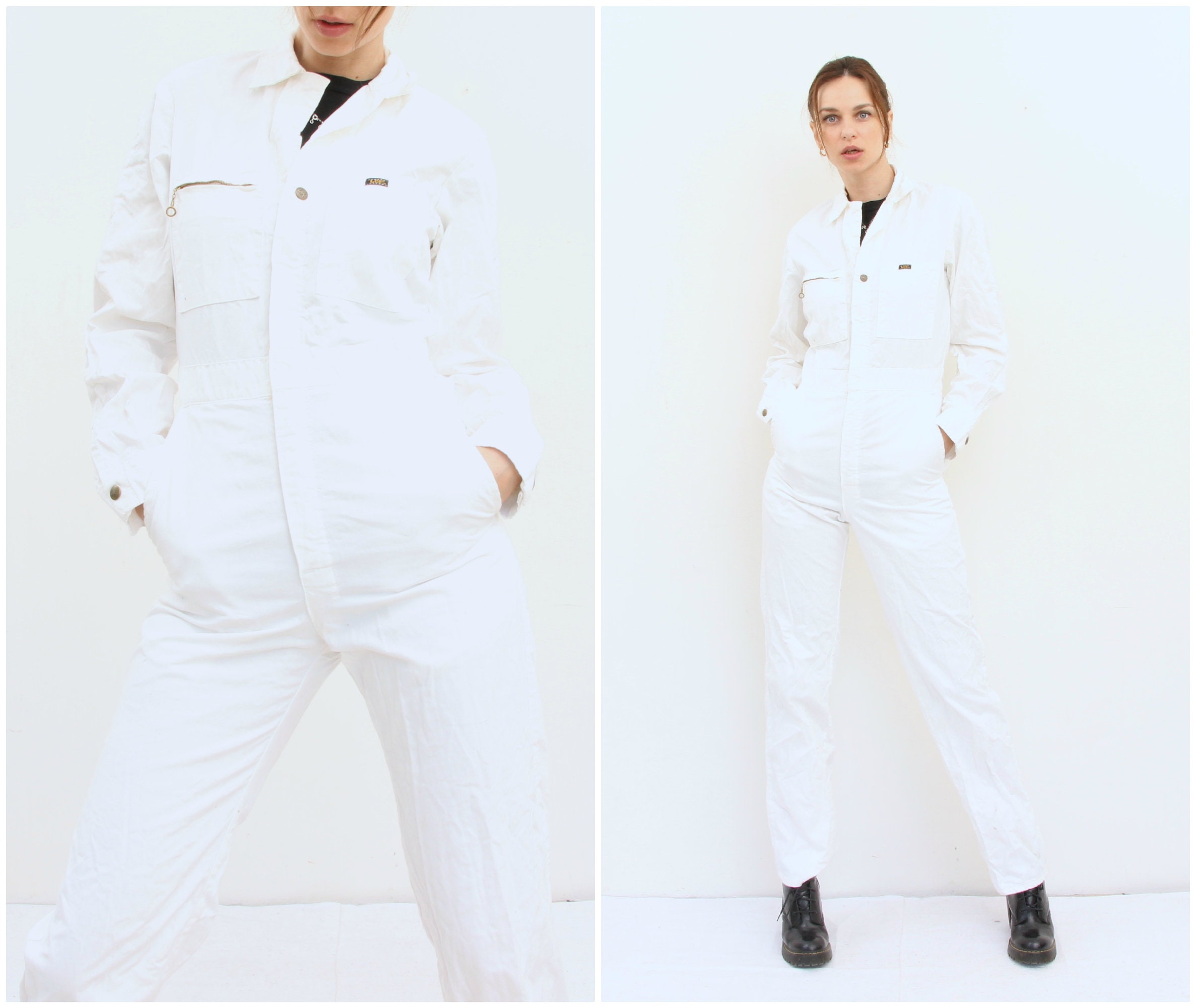 white one piece pants suit