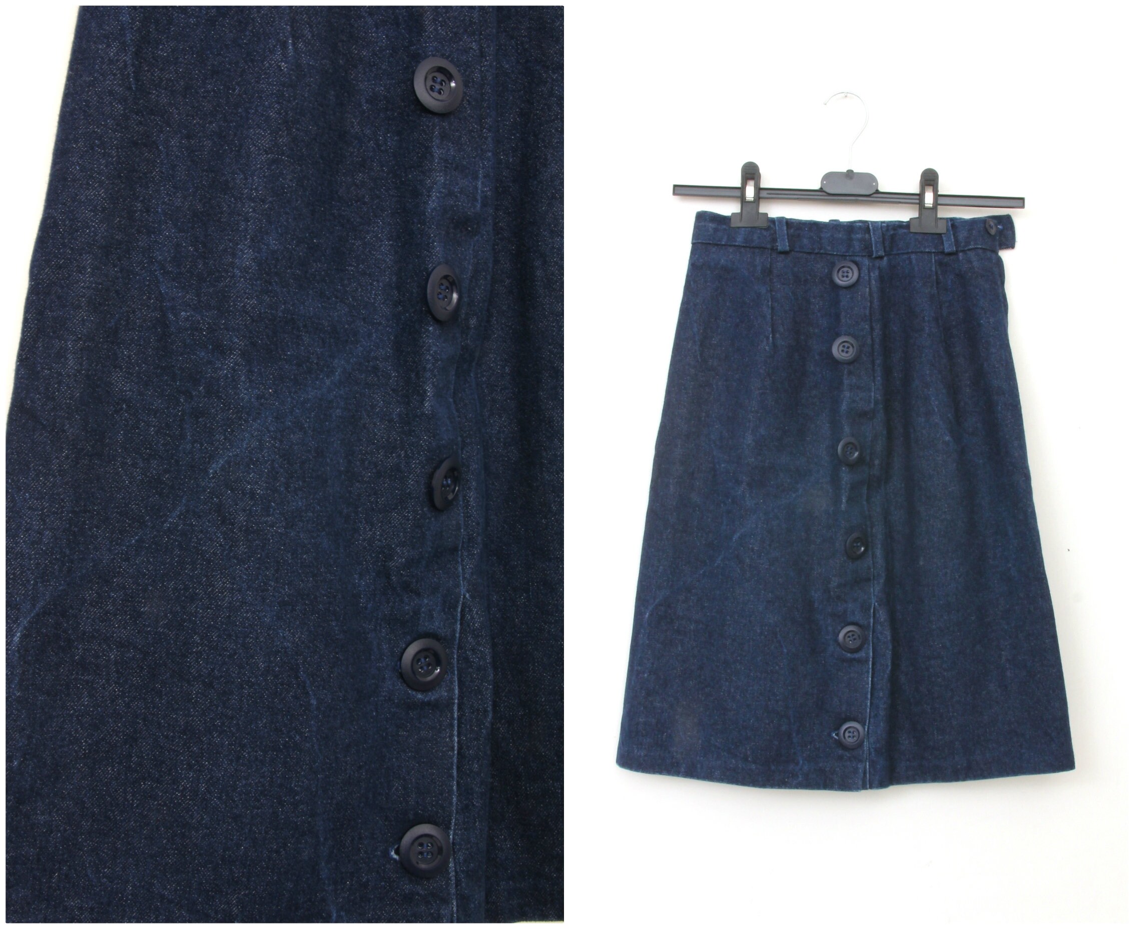 indigo denim skirt