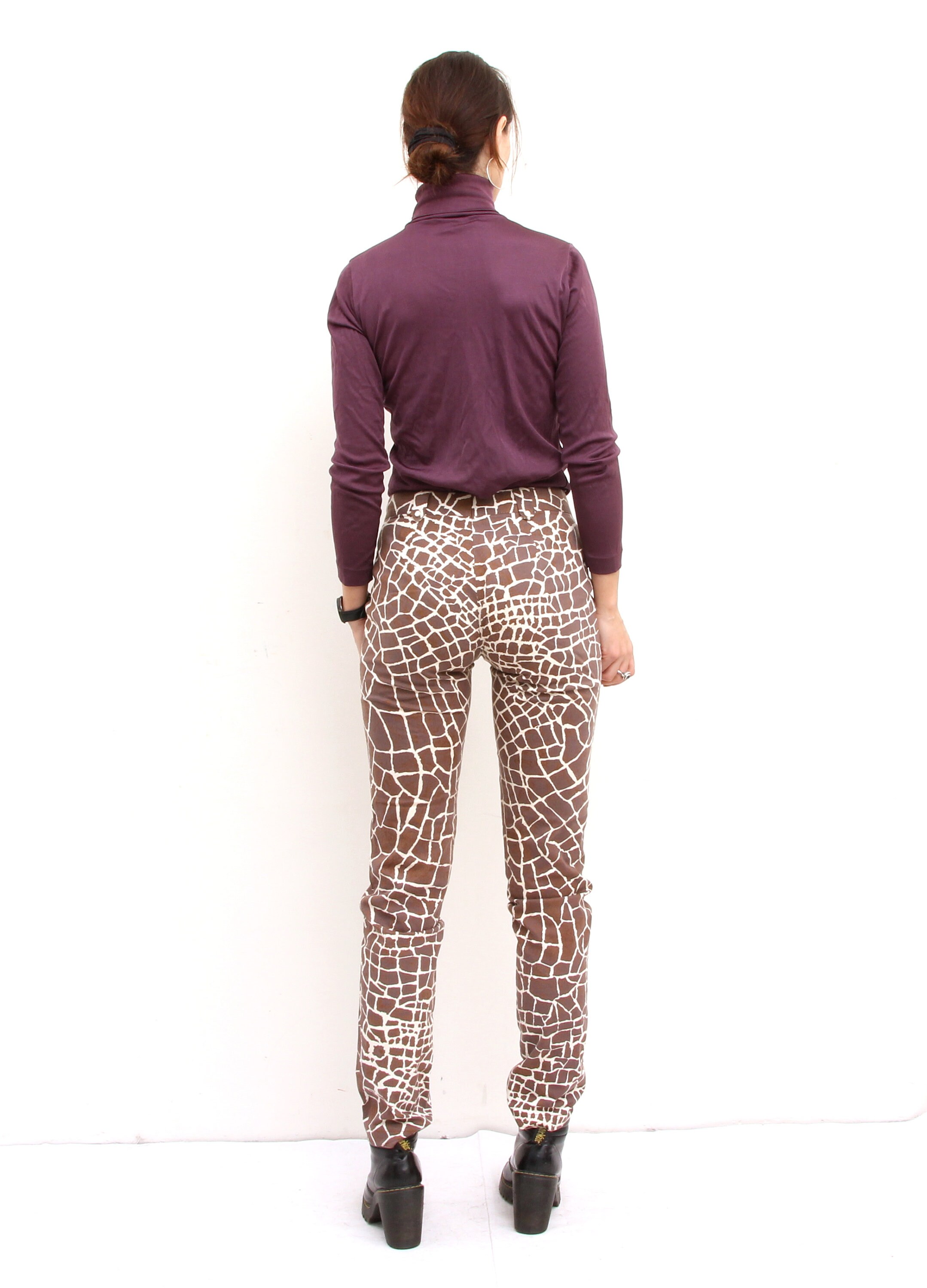 giraffe print pants